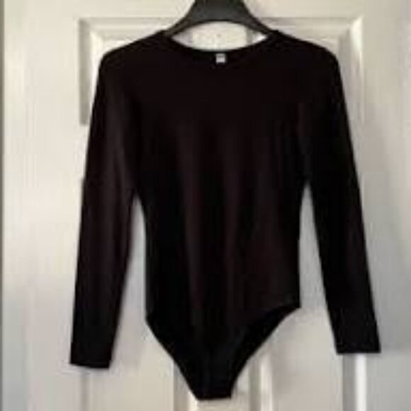 Uniqlo HEATTECH ribbed bodysuit in black, size large - Picture 1 of 1